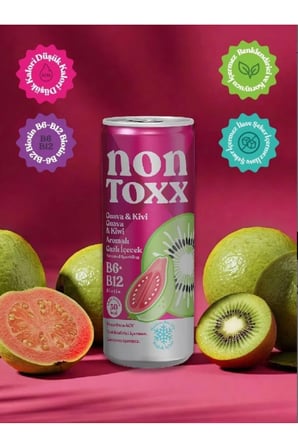 Guava & Kivi Aromalı Gazlı İçecek 250 ml 12 li Paket (Koli)