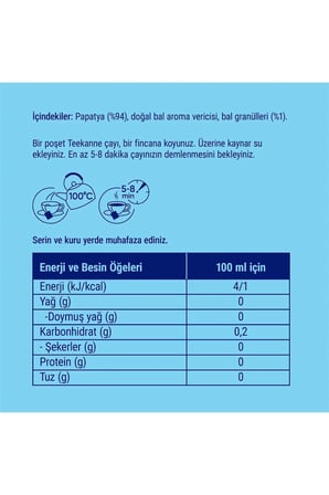 Papatya ve Ballı Bitki Çayı 40g x 3 Paket