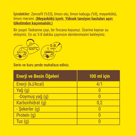 Teekanne Zencefil Limon Karışık Meyve Çayı x 9 Adet