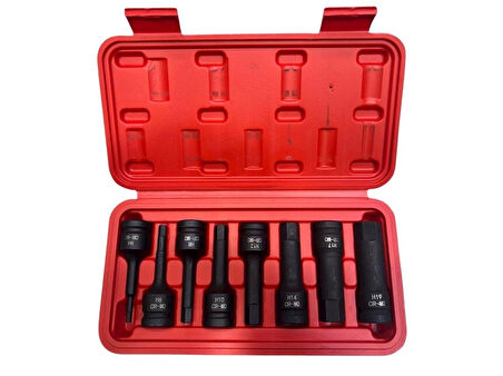 1/2'' Havalı Uzun Allen Uçlu Lokma Takımı 8 Parça (5-19MM)
