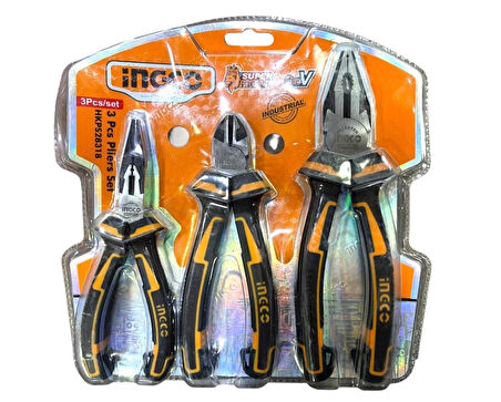 İNGCO 3 Parça Endüstriyel Pense Seti
