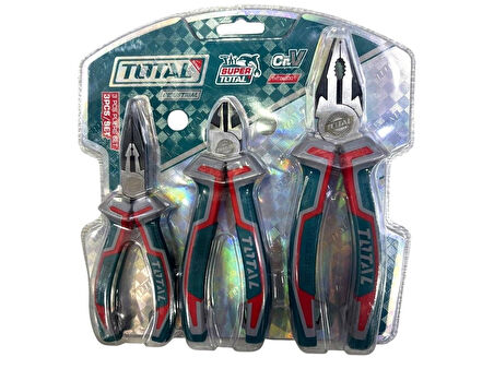 TOTAL 3 Parça Endüstriyel Pense Seti