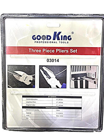 Good King Profesyonel Pense Seti  3 Parça