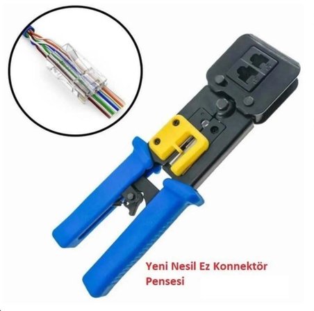 Yeni Nesil Rj45 Ethernet Konektörü Sıkma Kesme Pensesi