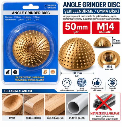 AHŞAP VE PLASTİK RASPALAMA TÖRPÜSÜ M14-50MM ÇAP