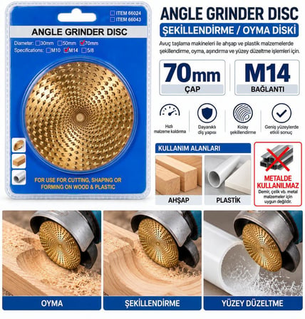 AHŞAP VE PLASTİK RASPALAMA TÖRPÜSÜ M14-70MM ÇAP
