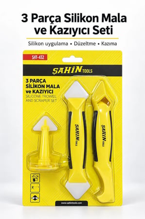  3 Parça Silikon Mala ve Kazıyıcı Seti
