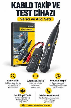 Kablo Takip ve Süreklilik Test Cihazı – Verici ve Alıcı Seti (BİLİBİLİ)