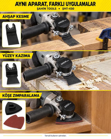  Üçgen Raspa Aparatı – Avuç Taşlama İçin Kesme, Kazıma ve Zımparalama Seti