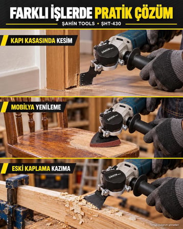  Üçgen Raspa Aparatı – Avuç Taşlama İçin Kesme, Kazıma ve Zımparalama Seti
