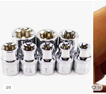 1/2''- 3/8''-1/4'' Torx Lokma Anahtar Seti 14 Parça