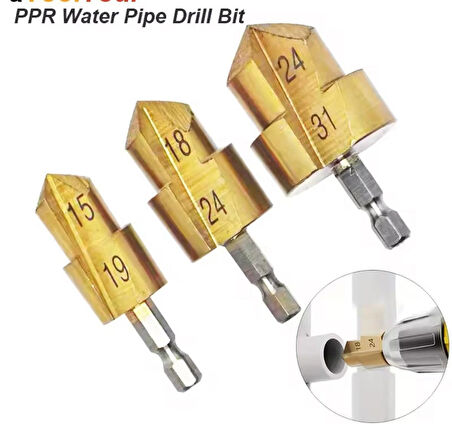 Pvc Pprc Boru Tamir Delme Genişletme Onarımı İçin 3lü Havşa Seti