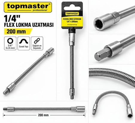 1/4 FLEX LOKMA UZATMASI 200MM
