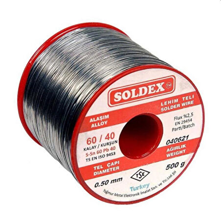 Soldex Sn60 Pb40 Lehim Teli 0.50mm 500gr