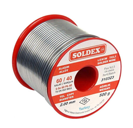 Soldex Sn60 Pb40 Lehim Teli 2.00mm 500gr