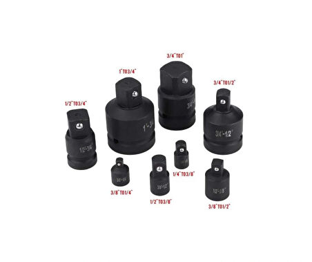 Havalı Lokma Adaptör Seti 8 Parça