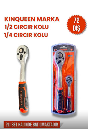 Cırcır Takımı 72 Diş, 1/2" 1/4", 2 Parça