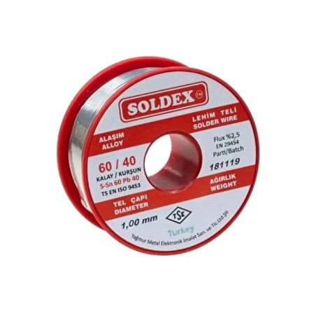 Soldex Sn60 Pb40 Lehim Teli 1mm 200gr