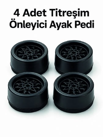 Epilons Çamaşır Makinesi Titreşim Önleyici Ped 4'lü Set Siyah