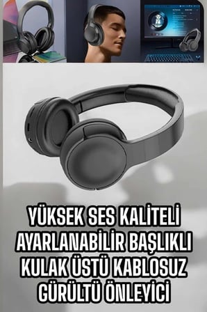 Epilons Kulak Üstü Kablosuz Bluetooth Kulaklık Renkli ANC Yüksek Ses Kaliteli