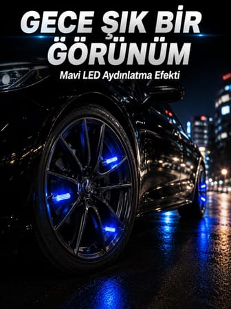 4'lü Led Sibop Işığı Hareket Sensörlü Araç Lastik Sibop Lambası