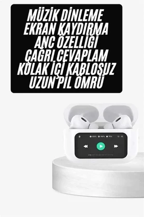 Epilons Dokunmatik Ekranlı Bluetooth Kulaklık Beyaz