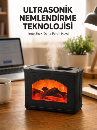 Epilons Ultrasonik Hava Nemlendirici Sessiz Çalışan 270 ml Difüzör