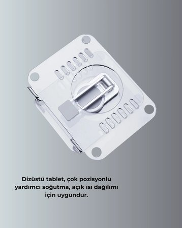 Katlanabilir Tablet Standı Ayarlanabilir Kaymaz Şeffaf Tasarım