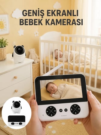 Epilons Bebek Kamerası Kablosuz Beyaz 720p HD Çift Yönlü Sesli