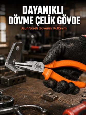 Epilons Kargaburun Turuncu Sivri Uçlu Dövme Çelik