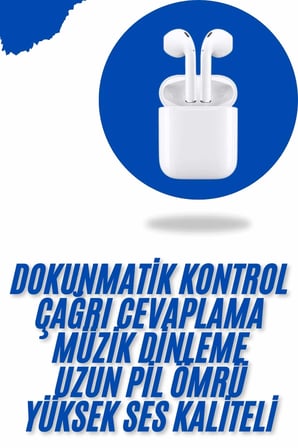 Epilons Akıllı Saat ve Bluetooth Kulaklık İkili Set Siyah Dokunmatik Ekran