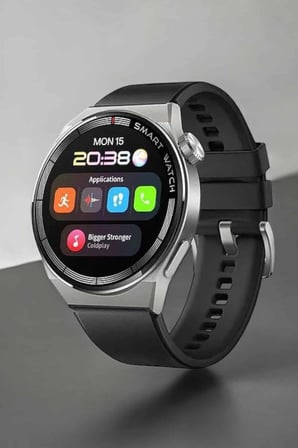 Epilons Akıllı Saat Siyah GPS NFC Sesli Görüşme Dokunmatik Ekran
