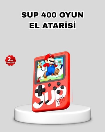 Epilons Sup Retro El Konsolu Kırmızı 3 İnç Ekran Taşınabilir Şarjlı