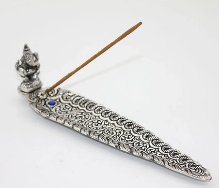 Epilons Metal Ganesha Tütsülük Ksk2200 Mavi Taşlı Gümüş Tonu