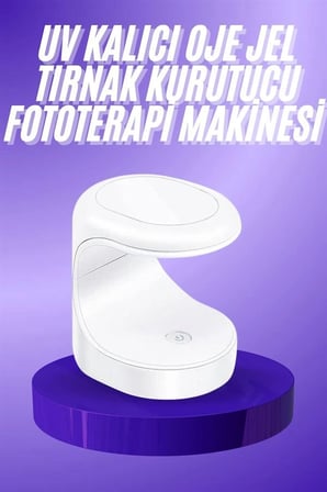 Epilons Mini Seyahat Tipi UV Jel Oje Kurutucu Fototerapi Makinesi Mor Işık