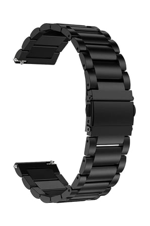 Epilons Huawei Uyumlu Akıllı Saat Kordonu Classic Çelik Metal Siyah 46mm