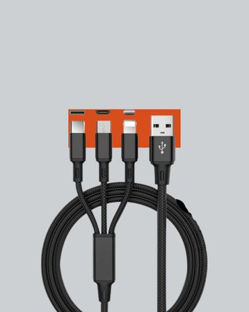 Çoklu Usb Şarj Kablosu – 1,2m Hızlı Şarj, 3a Güçlü Akım