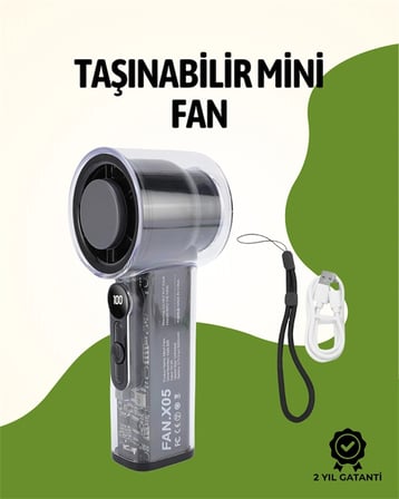Epilons FAN X05 Vantilatör Şeffaf USB Taşınabilir Masaüstü Fan