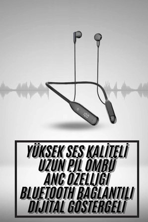 100saat Uyumlu Bluetooth Kulaklık Kablolu Anc Özellikli Kulaklık