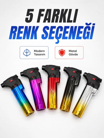 Epilons Gaz Dolumlu Rüzgar Dayanıklı Çakmak Ayarlı Alev Renkli