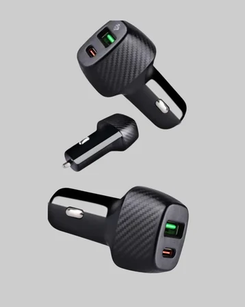 Pd Destekli 38w Araç Şarj Başlığı Type-c + Usb Çift Çıkış Hızlı Şarj
