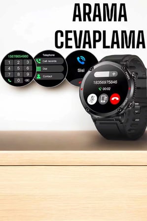 Epilons Akıllı Saat Siyah Bluetooth NFC GPS Uyku Ve Sağlık Takibi