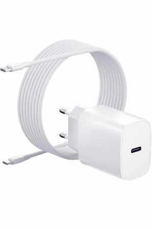 Epilons Type-C 25W Şarj Cihazı Beyaz (iPhone Uyumlu)