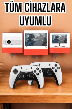Epilons Game Stick Retro Oyun Konsolu Çift Kollu Siyah