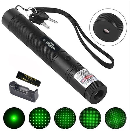 Epilons WS-503 Lazer Pointer Şarjlı Yeşil 100mW 3200mAh Desen Başlıklı