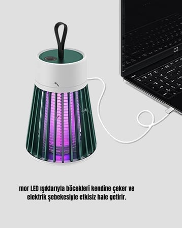 2000 Mah Şarjlı Sivrisinek Kovucu Lamba – Kimyasalsız, Güvenli Ve Taşınabilir