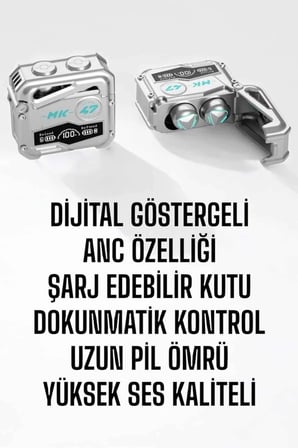 Epilons MK47 Bluetooth Kulaklık Gümüş Gürültü Önleyici