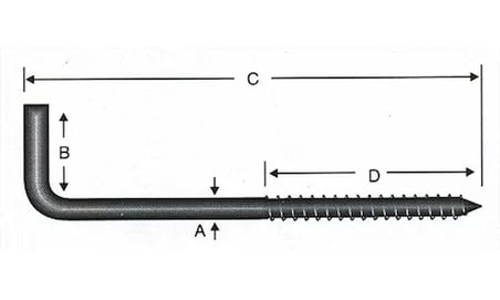 Vidalı Korniş Çivi No:8 - 4x80 - 100 Adet
