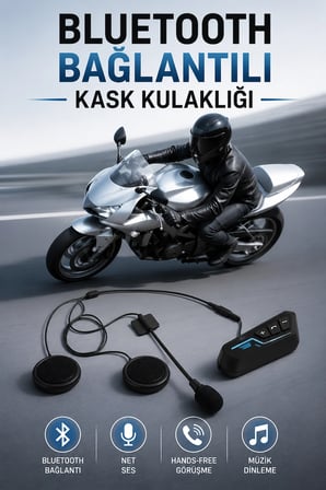 Epilons Kask Kulaklığı Motosiklet Intercom Bluetooth Çok Renkli