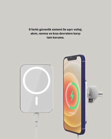 15w Araç Telefon Tutucu Kablosuz Hızlı Şarj Özellikli